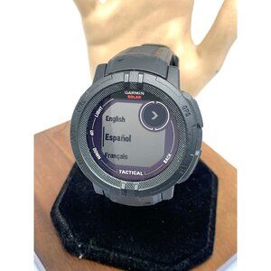 Garmin Instinct 2 Solar Tactical Men's Watch GPS Smartwatch Black Rubber Strap
